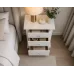 Dewsbury Solid Pine 3 Drawer Bedside In White