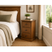 Handmade in England Dewsbury Solid Pine 3 Drawer Bedside Cabinet in Golden Oak Wax - Fully Assembled