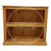 British Handmade Solid Pine 1 Shelf 85cm Wide Bookcase - Dewsbury Light Oak Wax (Made to Measure)