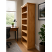 Handmade in England Dewsbury Solid Pine 5 Shelved Bookcase in Light Oak Wax