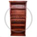 British Handmade Solid Pine 5 Shelf 86cm Wide Bookcase - Dewsbury Red Mahogany Wax (Made to Measure)