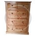 Handmade in England Dewsbury Solid Pine 2+3 Drawer Deep Chest of Drawers in Light Oak Polished