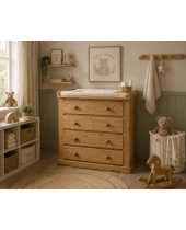 DEWSBURY SOLID PINE 4 DRAWER CHEST OF DRAWERS WITH BABY CHANGER TOP