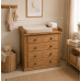 DEWSBURY SOLID PINE 4 DRAWER CHEST OF DRAWERS WITH BABY CHANGER TOP