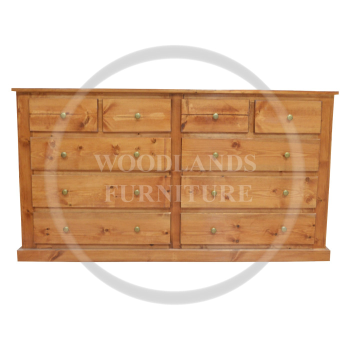 DEWSBURY SOLID PINE 4+6 CHEST of DRAWERS IN GOLDEN OAK POLISHED DEWSBURY SOLID PINE 4+6 CHEST of DRAWERS IN GOLDEN OAK POLISHED