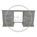 British Handmade Solid Pine 140cm Wide Dressing Table with 6 Drawers - Dewsbury Grey (Bespoke Sizes)