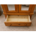 Handmade in the UK Solid Pine Double Mirrored Slim Shelved Wardrobe - Dewsbury Light Oak Wax (Made to Measure)