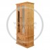 DEWSBURY SOLID PINE DOUBLE MIRRORED SLIM  SHELVED GENTS WARDROBE IN LIGHT OAK WAX