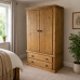 DEWSBURY GENTS SOLID PINE 2 DRAWER WARDROBE IN KENILWORTH POLISHED DEWSBURY GENTS SOLID PINE 2 DRAWER WARDROBE IN KENILWORTH POLISHED