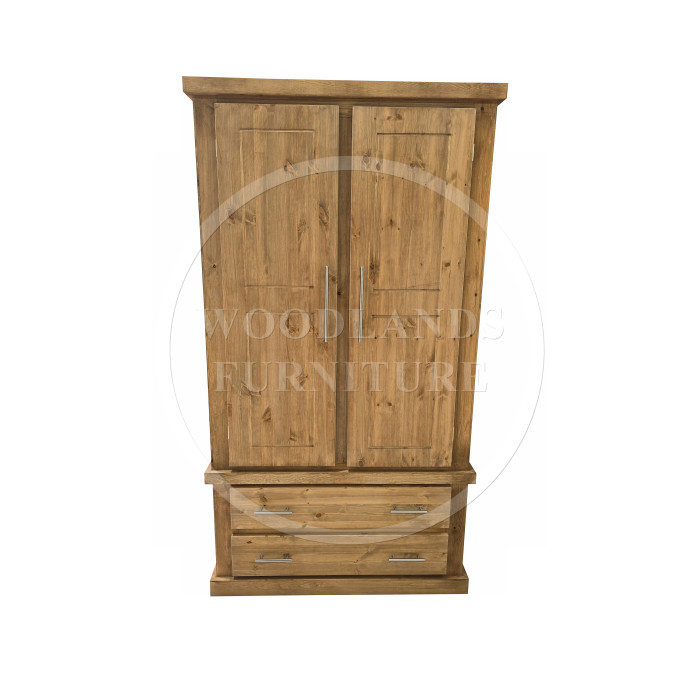 DEWSBURY GENTS SOLID PINE 2 DRAWER WARDROBE IN LIGHT OAK DEWSBURY GENTS SOLID PINE 2 DRAWER WARDROBE IN LIGHT OAK