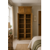 Dewsbury Solid Pine Full Hanging Ladies Shelved Wardrobe With Topbox In Kenilworth Polished