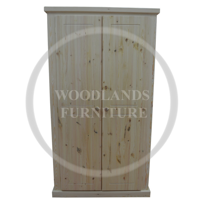 DEWSBURY SOLID PINE FULL HANGING LADIES WARDROBE IN NATURAL UNTREATED WOOD DEWSBURY SOLID PINE FULL HANGING LADIES WARDROBE IN NATURAL UNTREATED WOOD