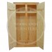 DEWSBURY SOLID PINE FULL HANGING LADIES SHELVED WARDROBE