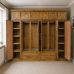 Dewsbury Solid Pine 6 Door 4 Drawer Shelved Mirrored Wardrobe With Topbox In Kenilworth Polished
