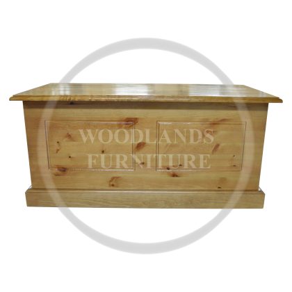 Dewsbury Solid Pine Ottoman Storage Box In Kenilworth Polished