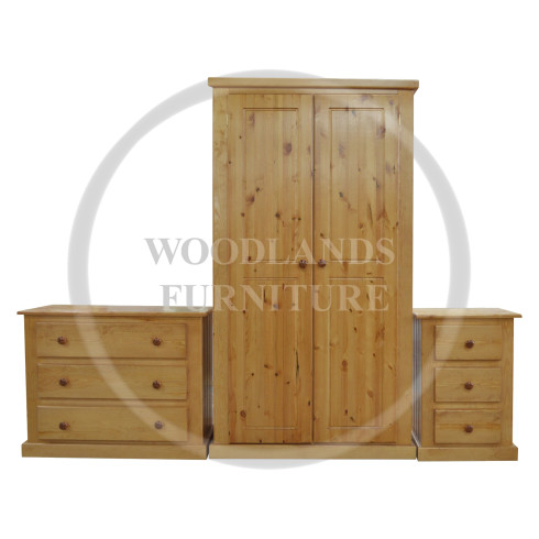 DEWSBURY PINE 3 PIECE LADIES BEDROOM SET IN LIGHT OAK WAX