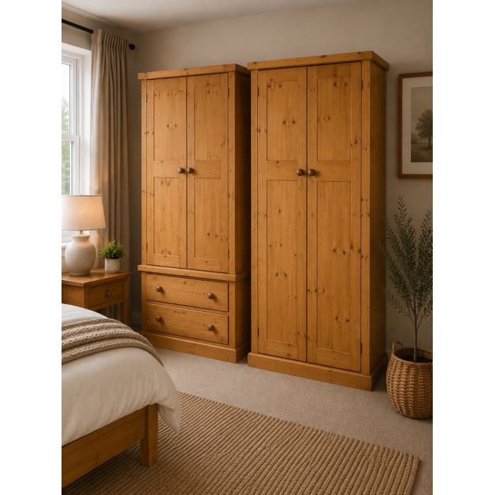 DEWSBURY PINE GENT + LADIES 2 PIECE BEDROOM SET IN LIGHT OAK WAX DEWSBURY PINE GENT + LADIES 2 PIECE BEDROOM SET IN LIGHT OAK WAX