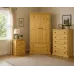 British Handmade Solid Pine 3 Piece Bedroom Furniture Set - Dewsbury Antique Polished (Custom Finish Options)