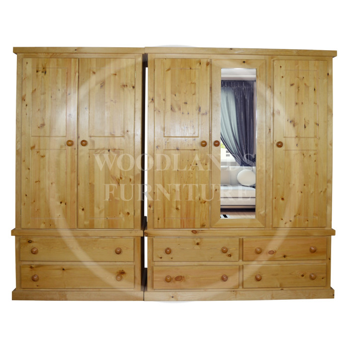 DEWSBURY PINE GENTS & TRIPLE 2 PIECE BEDROOM SET IN LIGHT OAK POLISHED 