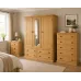 Pine Triple Mirrored 3 Piece Bedroom Furniture Set - Dewsbury Antique Polished | Handmade in England