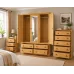 Pine Triple Mirrored 3 Piece Bedroom Furniture Set - Dewsbury Antique Polished | Handmade in England
