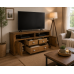 UK Handmade Solid Pine 2 Door 3 Drawer TV Cabinet - Dewsbury Kenilworth Polished - Fully Assembled (Bespoke Sizes)