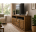UK Handmade Solid Pine 2 Door 3 Drawer TV Cabinet - Dewsbury Kenilworth Polished - Fully Assembled (Bespoke Sizes)
