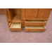 Dewsbury Pine Triple 3 Door 3 Drawer Inside Mirror Shelved Wardrobe In Light Oak Wax