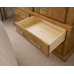 Handmade in England Dewsbury Pine Triple 4 Drawer Mirrored Shelved Wardrobe in Kenilworth Oak Polished
