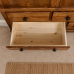 Dewsbury Pine Triple 5 Drawer Mirrored Wardrobe In Golden Oak Wax