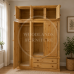 DEWSBURY PINE TRIPLE FULL MIRRORED WARDROBE WITH TOPBOXES IN LIGHT OAK POLISHED DEWSBURY PINE TRIPLE FULL MIRRORED WARDROBE WITH TOPBOXES IN LIGHT OAK POLISHED