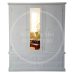 Handmade in England Dewsbury Pine Triple 4 Drawer Mirrored Wardrobe in White