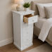 Handmade in England Dewsbury 5 Drawer Slim Chest of Drawers in Ivory - Fully Assembled