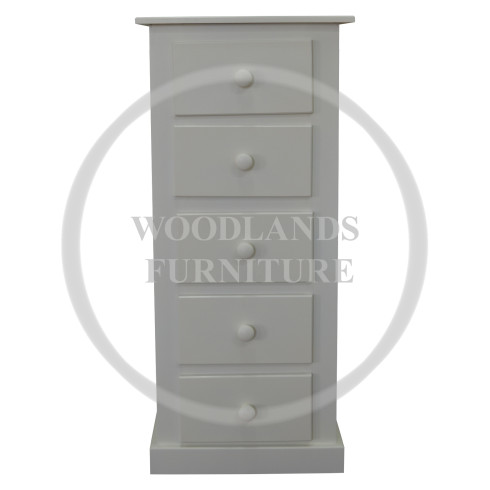 DEWSBURY 5 DRAWER SLIM CHEST IN IVORY