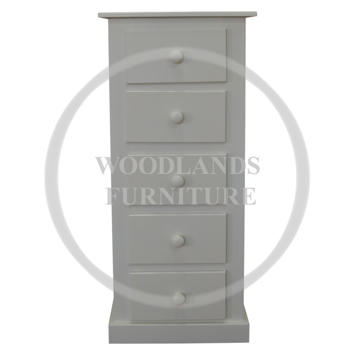 DEWSBURY 5 DRAWER SLIM CHEST IN IVORY DEWSBURY 5 DRAWER SLIM CHEST IN IVORY