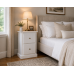 Dewsbury Line 2 Drawer Deep Bedside Cabinet In White