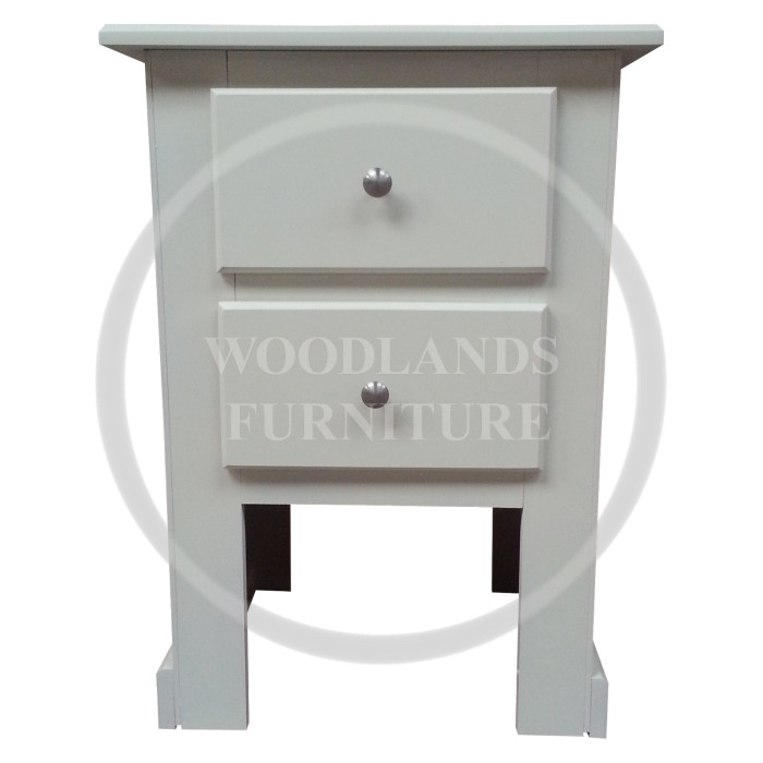 DEWSBURY 2 DRAWER HIGH BEDSIDE SPECIAL IN WHITE 