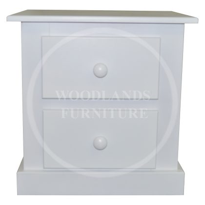 Dewsbury 2 Drawer Bedside In White