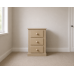 UK Handmade 3 Drawer 50cm Wide Bedside Table Unpainted - Dewsbury - Fully Assembled (Bespoke Sizes)