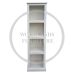 British Handmade 3 Shelf Slim 50cm Wide Bookcase - Dewsbury White (Made to Measure)