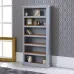 British Handmade 5 Shelf Bookcase - Dewsbury Grey with Light Oak Shelves British Handmade 5 Shelf Bookcase - Dewsbury Grey with Light Oak Shelves
