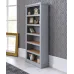 British Handmade 5 Shelf Bookcase - Dewsbury Grey with Light Oak Shelves British Handmade 5 Shelf Bookcase - Dewsbury Grey with Light Oak Shelves