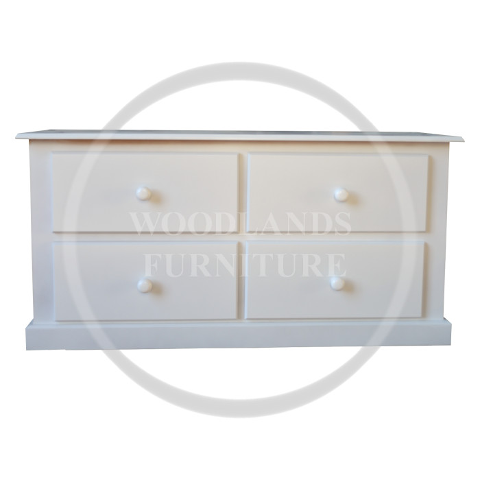 DEWSBURY 2+2 DRAWER CHEST (WIDE) IN WHITE