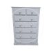 UK Handmade 2+5 Drawer 90cm Wide Chest of Drawers - Dewsbury White - Fully Assembled (Made to Measure)