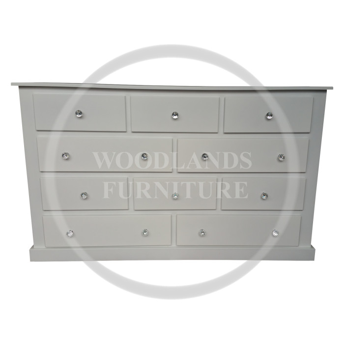 DEWSBURY 10 DRAWER MIX CHEST IN WHITE