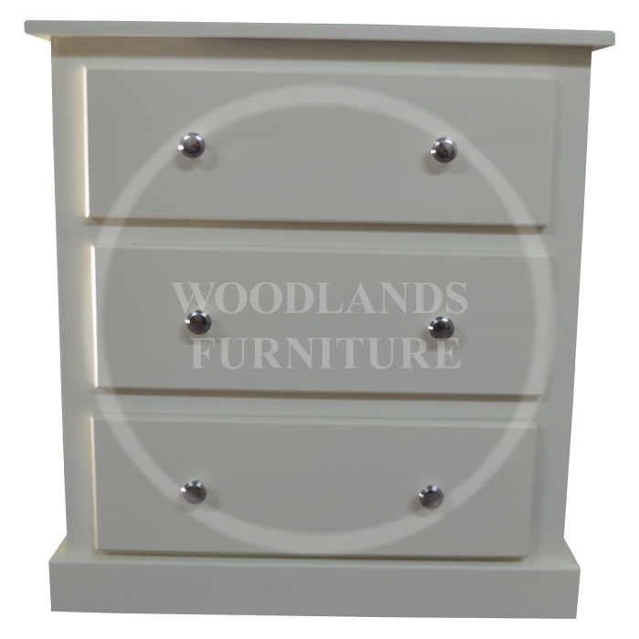 DEWSBURY 3 DRAWER CHEST SLIM IN IVORY DEWSBURY 3 DRAWER CHEST SLIM IN IVORY