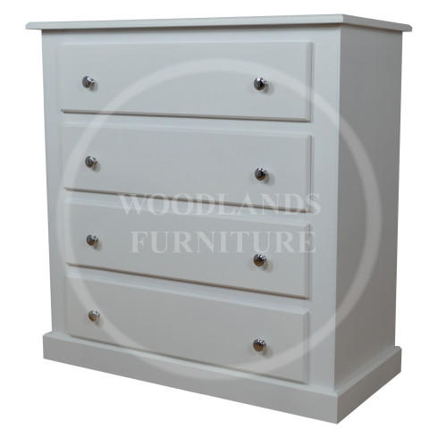 DEWSBURY 4 DRAWER CHEST OF DRAWERS IN WHITE