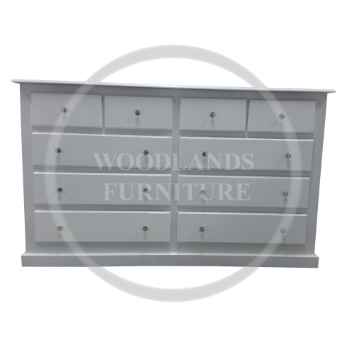 DEWSBURY 4+6 CHEST OF DRAWERS IN WHITE