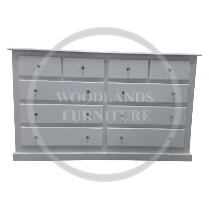 DEWSBURY 4+6 CHEST OF DRAWERS IN WHITE