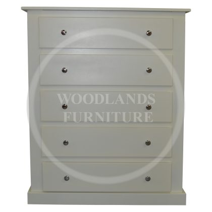 Dewsbury 5 Drawer Chest In Ivory